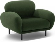 Zielony fotel z materiału bouclé Poppy – Micadoni