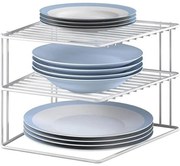 Biała stalowa dodatkowa półka 25x25 cm Silos – Metaltex