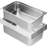 Płaszczyzna Talerz SucceBuy Pakiet z 6 Parówkowych Garnków Standardowych, z Stali Nierdzewnej, o Głębokości 15.2 CM