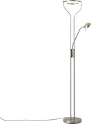 Nowoczesna lampa podłogowa stalowa z ramieniem do czytania w tym LED i ściemniacz - Divo