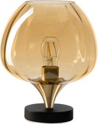 ONLI - Lampa stołowa ELIDE 1xE27/15W/230V czarna/miedziana