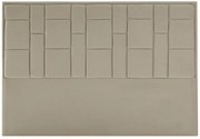 Zagłówek do łóżka 140 cm - Welur - Taupe - HERMINE