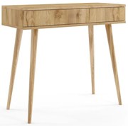 Skandynawska konsola toaletka boho dąb craft złoty P9-A48