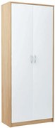 Zamykany regał z podwójnymi drzwiczkami dąb sonoma + biały S0-W08
