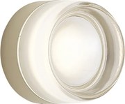 Designerski kinkiet beżowy ze szkłem opalowym IP44 - Michele