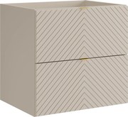 Szafka łazienkowa pod umywalkę wisząca w jodełkę – kolor beżowy – 60 cm – DORIONI