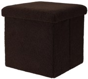 Pufa ze schowkiem boucle BINI, 38 x 38 x 38 cm