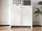 Bufet - 2 drzwi z regulowanymi półkami - Biały