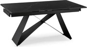 Stół Rozkładany Prostokątny VICTOR 160-240 cm Ceramiczny Czarny do Jadalni Nowoczesny Loft