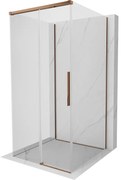 Mexen Rox-3S kabina prysznicowa 3-ścienna rozsuwana 100 x 100 cm, transparent, różowe złoto - 8C2-100-100-60-00-3S