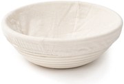 HOME ELEMENTS Okrągły koszyk z materiałowąwkładką, 25 x 8,5 cm