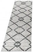 Dywan nowoczesny Pisa 3D ornament kremowo-szary 80 cm x 250 cm