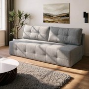 Sofa z Funkcją Spania MORANA Szara Szenil Nowoczesna