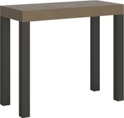 Konsola rozkładana 90x40/196 cm Everyday Small Szaro-beżowy rama w kolorze Antracytu