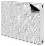 Mata dekoracyjna grzejnikowa Szare kostki 3D