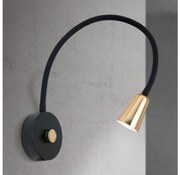 Orion - Ściemnialny giętki kinkiet DOTTY 1xGU10/10W/230V czarny/mosiądz