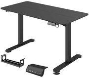 Vinsetto Biurko stojące, regulowane, komputerowe 140 cm x 70 cm x 116 cm, Czarne