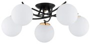 Żyrandol natynkowy SAVI 5xE14/10W/230V czarny/złoty