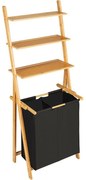 Wenko Regał drabinkowy z koszem na pranie Ecori, 152 x 35 x 57 cm