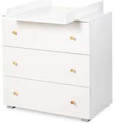 Komoda dla dzieci KAROLINA 80cm biała z przewijakiem LITTLE SKY