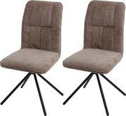 Krzesło do jadalni MCW-N99 (zestaw 2 szt.),  jasnobrązowe