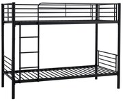 BUNKY łóżko piętrow /opcja dwóch łóżek pojedynczych 90, czarny metalowe
