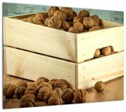 Obraz - Jesienna martwa natura z orzechami (70x50 cm)