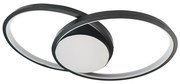 Lampa sufitowa, zawijasy, czarna FOCUS 40W LED