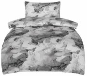 Pościel satynowa Deluxe Minerals szary, 140 x 200 cm, 70 x 90 cm