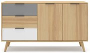 Niska komoda z drewna sosnowego 140x81 cm Elfa – Marckeric