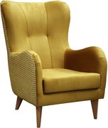 Elegancki fotel Roland z profilowanym siedziskiem i oparciem