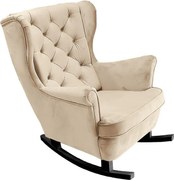 Fotel Relax z Tapicerowanym Siedzeniem i Podłokietnikami, Fotel TV 102x81x95cm Beżowy_29803