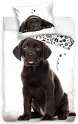 Bawełniana pościel Szczeniak Brązowy Labrador, 140x 200 cm, 70 x 90 cm