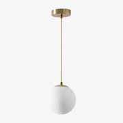 Lampa Sufitowa Ø12 Cm Z Żelaza Z Kulą Szklaną Uvol Złoto - Sklum