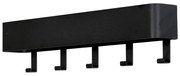Czarny metalowy wieszak ścienny z półką 52 cm Dax Play – Spinder Design