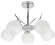 Biały pięcioramienny żyrandol wiszący - 4X M072 F4-D39