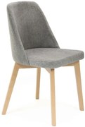 Szare krzesło drewniane do stołu dąb artisan L4-S79