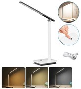 Aigostar-LED Ściemnialna akumulatorowa lampa stołowa LED/5W/5V 3000-6500K biała/czarna