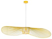 Kapelusz Żółta – nowoczesna, duża lampa wisząca, żyrandol druciany