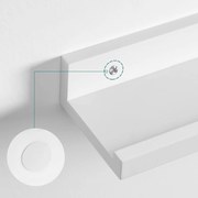 Zestaw 3 półek biały z rantem, wisząca, wiszące - LWS38WT