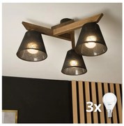 Brilagi - LED lampa ANTHONY 3xE14/40W/230V dąb orzech/czarny