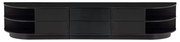 Czarny zestaw pod TV z litego drewna sosnowego 206x40 cm Finca – WOOOD