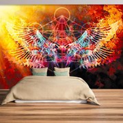 Fototapeta - Merkaba ze skrzydłami, abstrakcja (196x136 cm)