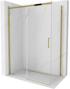 Mexen Omega kabina prysznicowa rozsuwana 130 x 70 cm, transparent, złota - 825-130-070-50-00