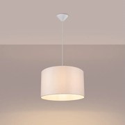 Lampy wiszące minimalistyczny Gloxo, tkanina/PCV - 1 źródło światła 3000K - L.40 x H.88 cm - biały