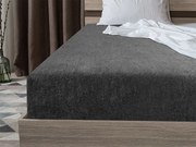 PrzytulneMieszkanie.pl Ekskluzywne prześcieradło frotte ciemnoszare 90 x 200 cm