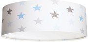 Okrągły plafon dziecięcy w szaro-niebieskie gwiazdki - A356 P8-F31