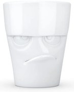 Biały wkurzony porcelanowy kubek z uchem 58products