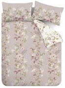 Różowa bawełniana pościel jednoosobowa 135x200 cm Francesca Floral – Bianca