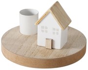 Świecznik z domkiem na podstawce DOMICIL, wys. 6,5 cm